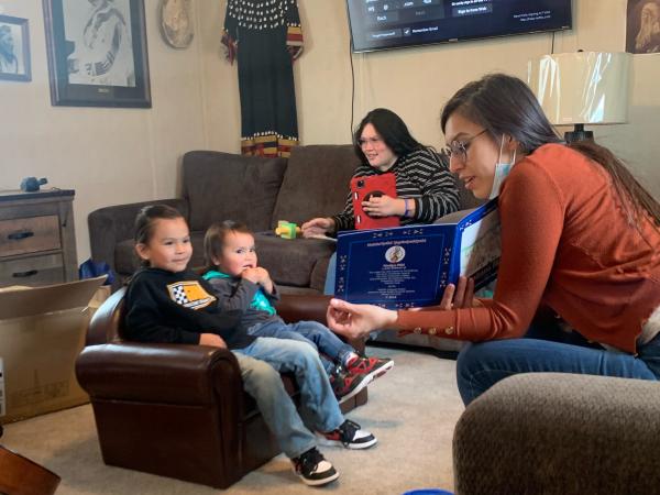 Photo of children being taught their native language