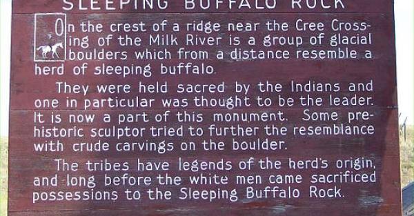 Sleeping Buffalo Rock visitors sign